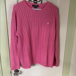 Ralph Lauren Pink Cable Knit Sweater for Women